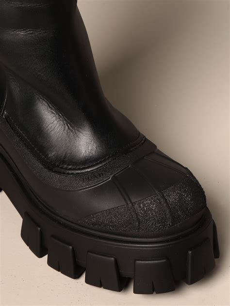 prada women's boots black|Prada black aftershave boots.